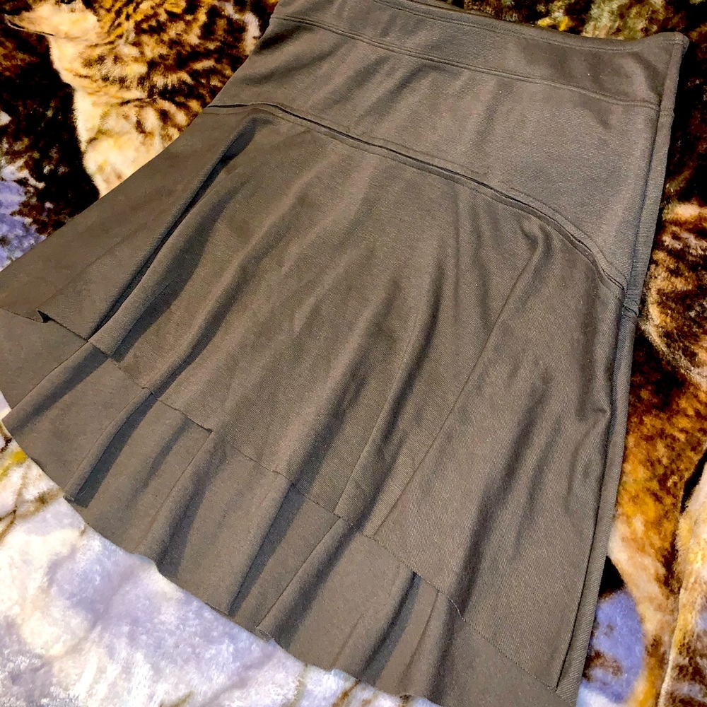 Simply Vera by Vera Wang Olive High Low Skirt Sz M